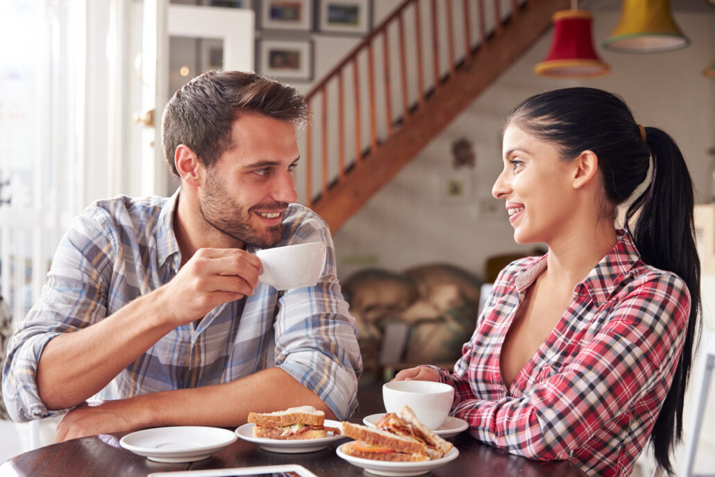 Couple talking and communicating