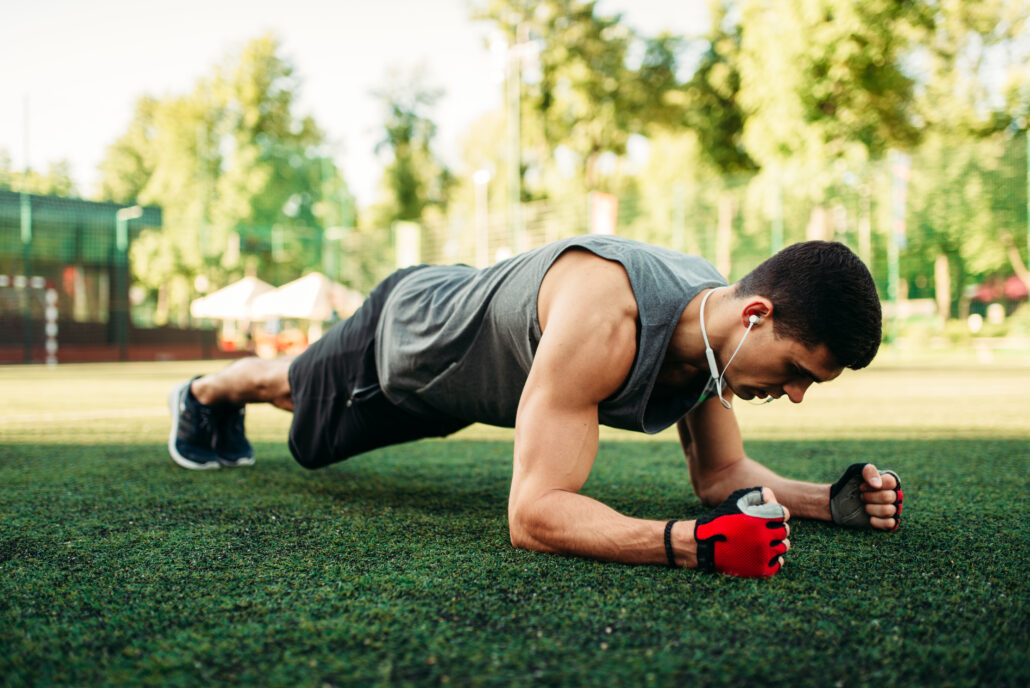 man exercising for stress and testosterone levels